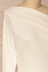 Bytom White Off-Shoulder Top | La petite garçonne side close-up