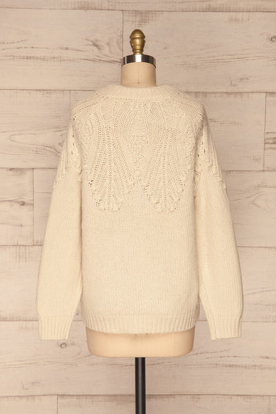 Cachiloma Crème Cream Knit Sweater | La Petite Garçonne back view