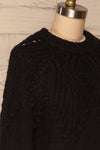 Cachiloma Noir Black Knit Sweater | La Petite Garçonne side close-up