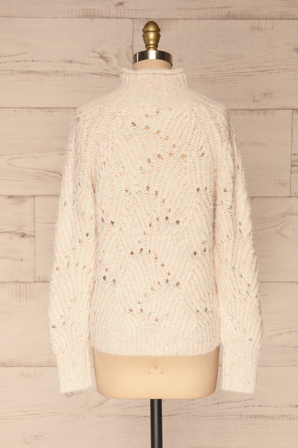 Cachipirca Mock Neck Knit Sweater | La petite garçonne back view 