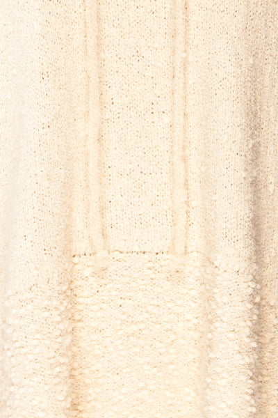 Cadenillas Beige Turtleneck Sweater | La petite garçonne fabric