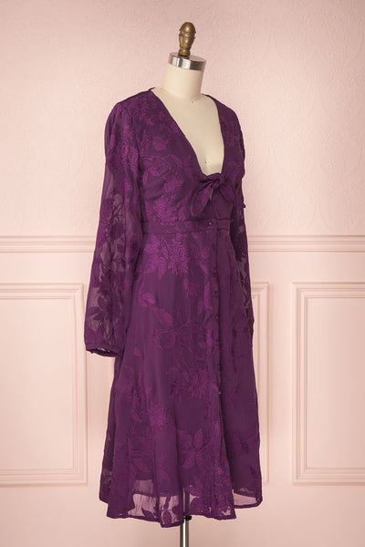 Cadha Purple | Floral Dress