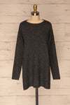 Cadix Black Long Sleeve Knitted Dress | La petite garçonne front view