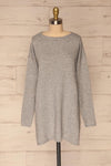 Cadix Grey Long Sleeve Knitted Dress | La petite garçonne front view