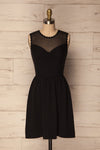 Caglin Black Sweetheart Neckline A-Line Dress | La Petite Garçonne