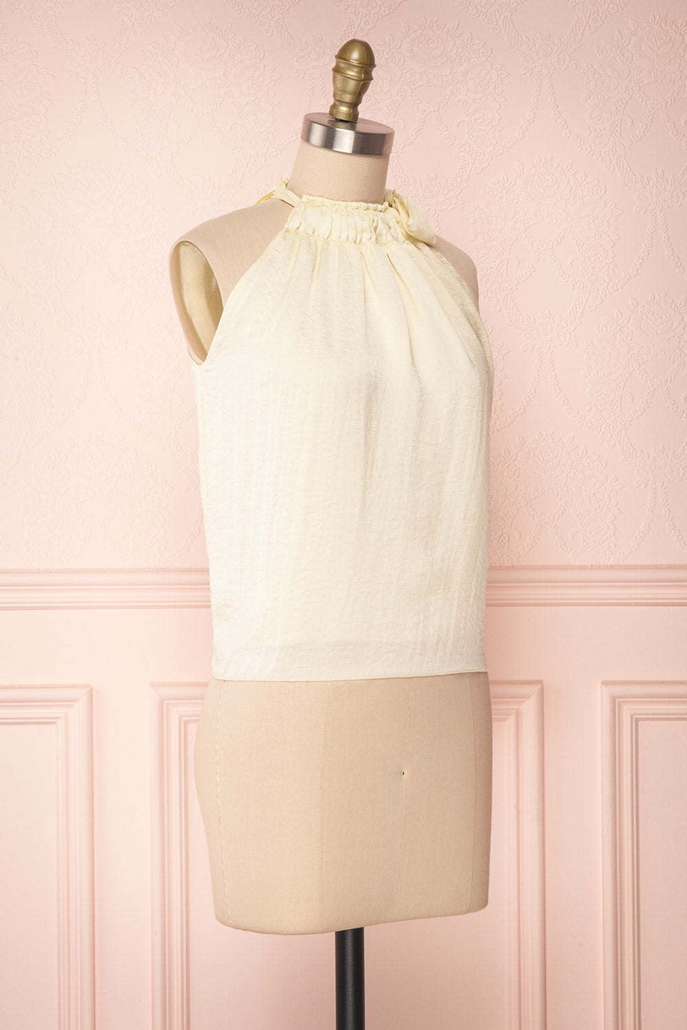 Calanthe Ivoire Ivory Satin Halter Top | Boutique 1861 3