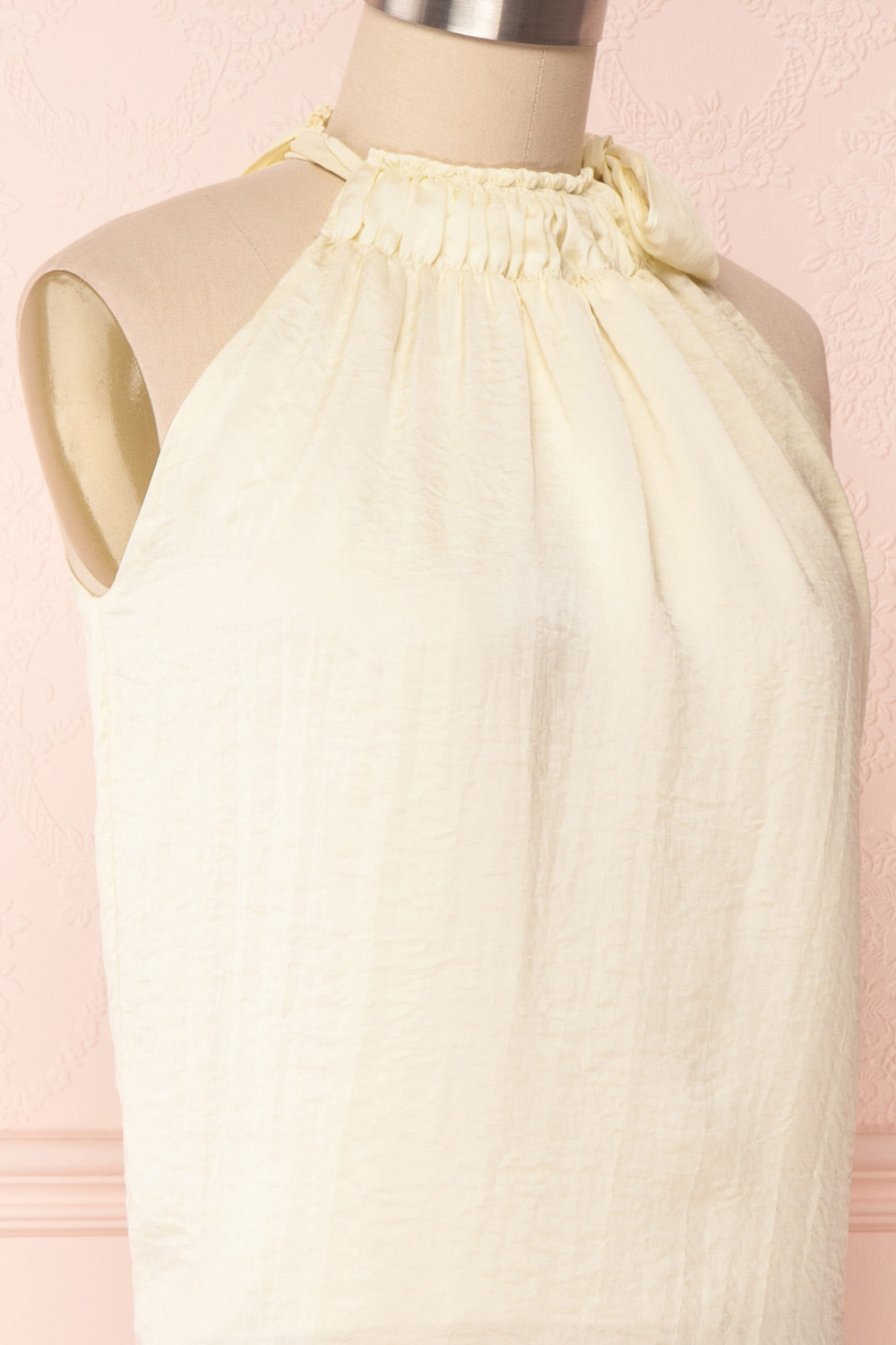 Calanthe Ivoire Ivory Satin Halter Top | Boutique 1861 4