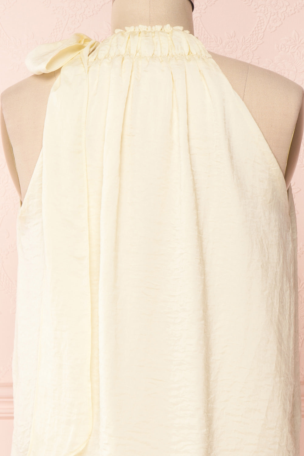 Calanthe Ivoire Ivory Satin Halter Top | Boutique 1861 6