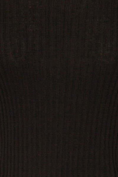 Calcitante Black Long Sleeve Turtleneck Top | La petite garçonne fabric