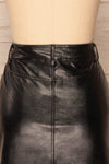 Callancay Black Faux Leather Mini Skirt back close up | La Petite Garçonne