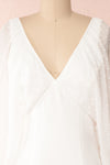 Callirhoe White Dress | Robe Blanche | Boutique 1861 front close-up