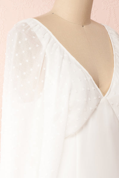 Callirhoe White Dress | Robe Blanche | Boutique 1861 side close-up
