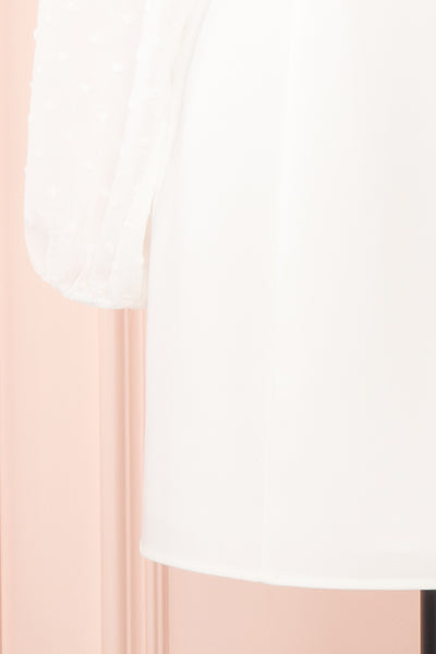 Callirhoe White Dress | Robe Blanche | Boutique 1861 bottom close-up