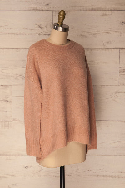 Calvao Dawn Dusty Pink Oversized Knit Sweater | La Petite Garçonne 3