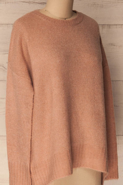 Calvao Dawn Dusty Pink Oversized Knit Sweater | La Petite Garçonne 4