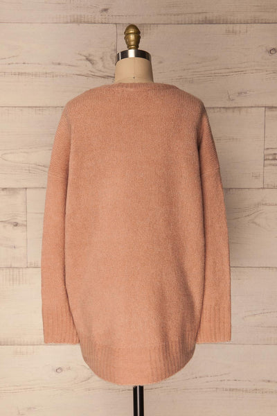 Calvao Dawn Dusty Pink Oversized Knit Sweater | La Petite Garçonne 5