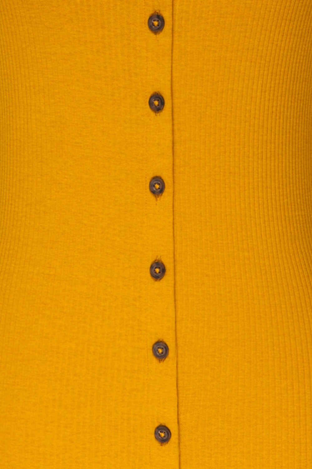 Cambana Curcuma Ochre Fitted Button-Up Dress | La Petite Garçonne