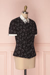 Camély Black & White Cat Pattern Blouse | Boutique 1861 3