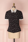 Camély Black & White Cat Pattern Blouse | Boutique 1861 1