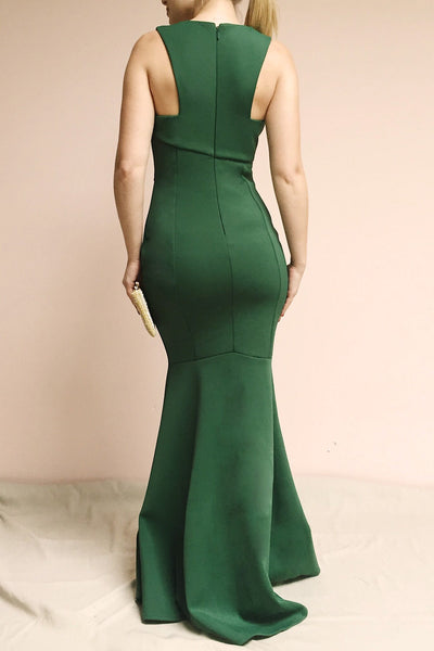 Camila Green Mermaid Gown | Robe Sirène Verte | Boudoir 1861 model back
