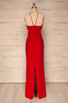 Canalaurco Red Halter Dress w/ Back Slit | La petite garçonne back view