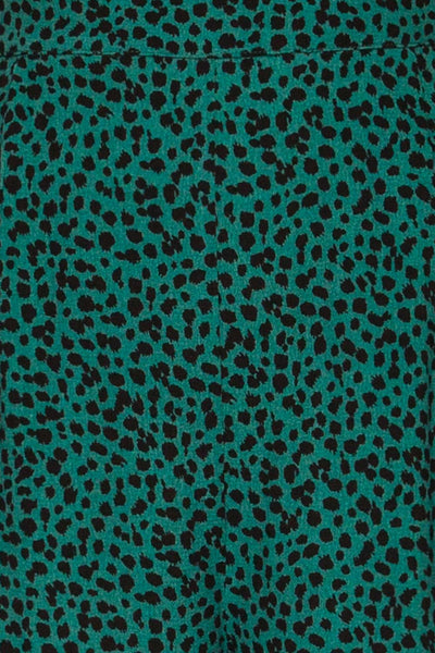 Canaveral Emerald Pants w/ Leopard Print | La petite garçonne fabric