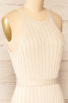 Candelaria Knit Tunic Dress With Knit Belt | La petite garçonne side close-up