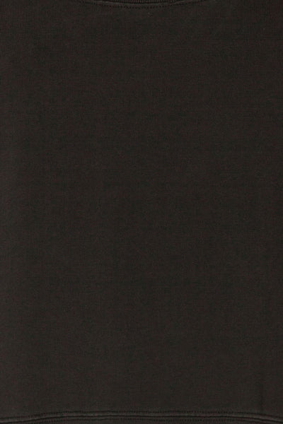 Cangil Black Long Sleeved Crop Top | TEXTURE DETAIL | La Petite Garçonne