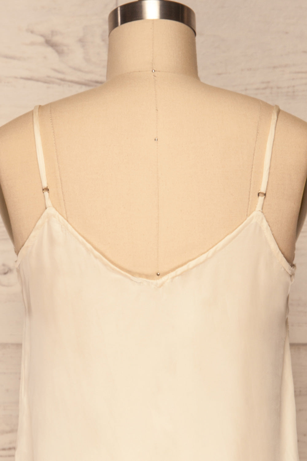 Canico Beige Silky & Lace Camisole back close up | La Petite Garçonne