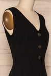 Canitas Coal Black Linen Jumpsuit with Buttons | La Petite Garçonne 4