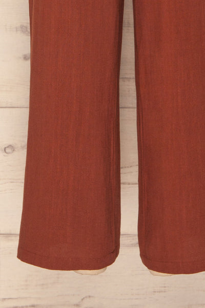 Canitas Rust Brown Linen Jumpsuit with Buttons | La Petite Garçonne 7