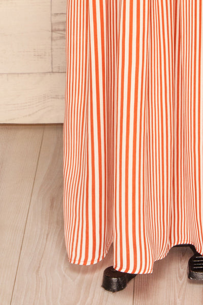 Capihuara Orange Striped Maxi Summer Dress | La Petite Garçonne