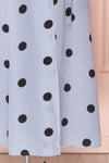 Capselle Lavender Polka Dot Midi Wrap Dress | Boutique 1861 skirt
