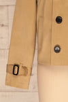Capsol Light Khaki Short Trench Jacket sleeve front | La petite garçonne