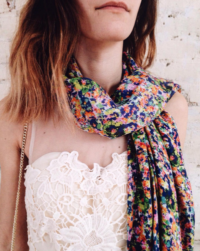 Naïla Day | Cream Tulle and Crochet Maxi Dress
