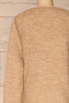 Capuli Light Beige Knitted Sweater | La petite garçonne back close-up