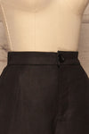 Capzol Pepper Black High Waist Shorts | La petite garçonne side close-up