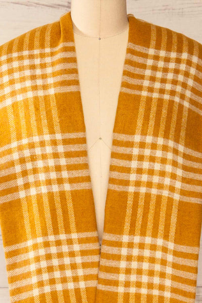 Caravane Yellow Soft Knitted Scarf | La petite garçonne long close-up