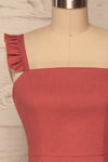 Carazon Pink A-Line Short Dress | La petite garçonne front close up