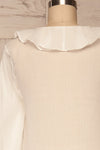 Carcelen White Ruffled Collar Blouse back close up | La petite garçonne