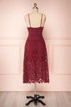 Carin Bourgogne Burgundy Lace A-Line Cocktail Dress | Back View| Boutique 1861