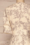 Cariyacu Off-White Floral Wrap Dress | La petite garçonne  back close-up