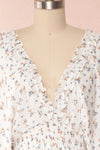 Carling White Floral Long Sleeve Dress | Boutique 1861 front close up
