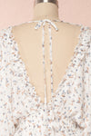 Carling White Floral Long Sleeve Dress | Boutique 1861 back close up