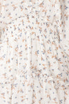 Carling White Floral Long Sleeve Dress | Boutique 1861 fabric