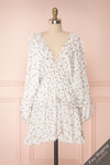 Carling White Floral Long Sleeve Dress | Boutique 1861 front view