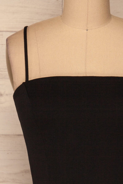 Carlisle Black Party Dress | Robe Noire | La Petite Garçonne front close-up