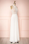 Carmen Ivoire White Lace Halter Bridal Dress | Boudoir 1861 side view