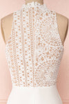Carmen Ivoire White Lace Halter Bridal Dress | Boudoir 1861 back close-up