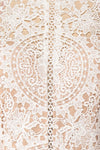 Carmen Ivoire White Lace Halter Bridal Dress | Boudoir 1861 fabric detail